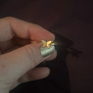Brand new gold butterfly ring